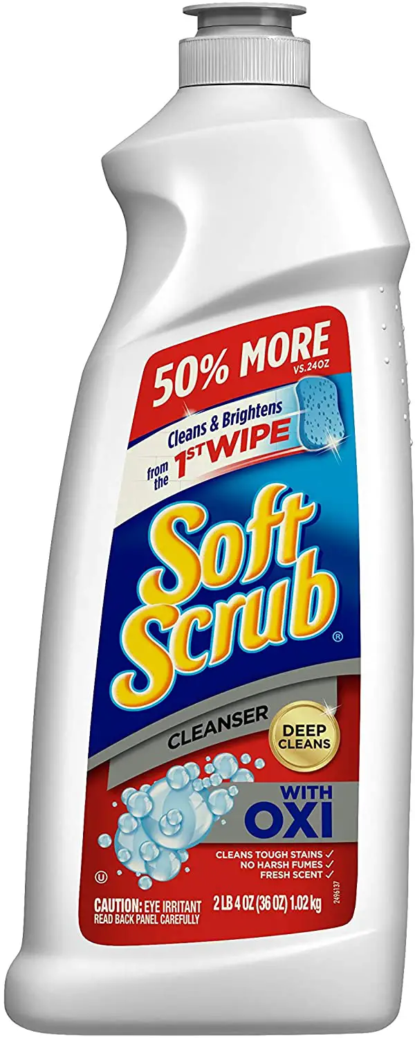 Soft Scrub Multi Purpose Kitchen And Bathroom Cleanser With Oxi 36 Ounce 