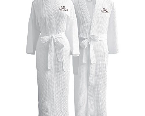 Luxor Linens Egyptian Cotton His Hers Waffle Robes Perfect Housewarming 500x400 