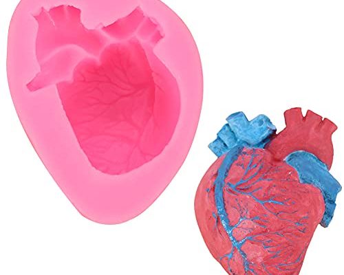 3D Halloween Human Bloody Heart Shaped Ice Cream Mousse Mold DIY Silicone Mould Fondant Pudding Jelly Cake Decor Tool Handmade Aromatherapy Gypsum Soap Maker