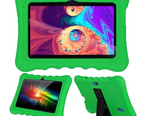 AKNICI 7 Inch Silicone Case for Haehne 7 Inch Tablet/ZONKO 7/G-Anica 7/IRULU 7/ANTEMPER 7/MEIZE 7/Dragon Touch Y88X Pro/Pritom 7/Veidoo 7/Foren-Tek 7/Hoozo 7/LAMZIEN 7 Inch Kids Tablet - Green