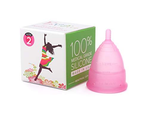 Anigan EvaCup Menstrual Cup, Reusable Period Cups - Tampon and Pad Alternative - Regular and Heavy Flow (Small, Cherry Blossom)