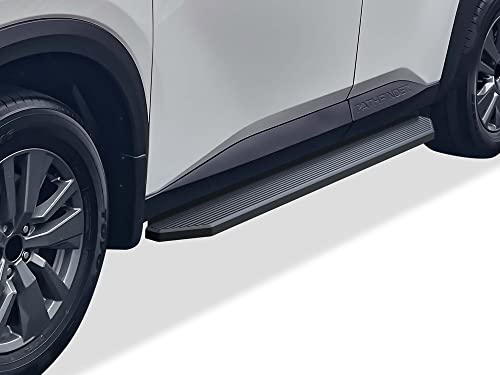 APS iBoard Black Running Boards Style Compatible with Nissan Pathfinder 2022-2023 (Nerf Bars Side Steps) 6in Wide Aluminum