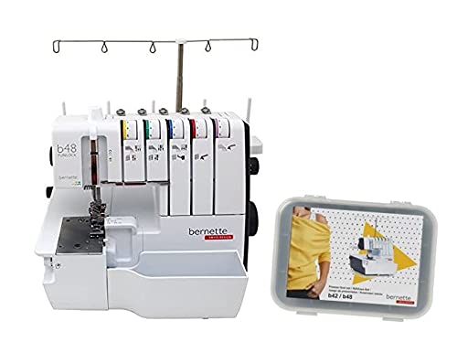 Bernette 48 Funlock Serger Coverstitch Sewing Machine + 6 Free Feet Kit!