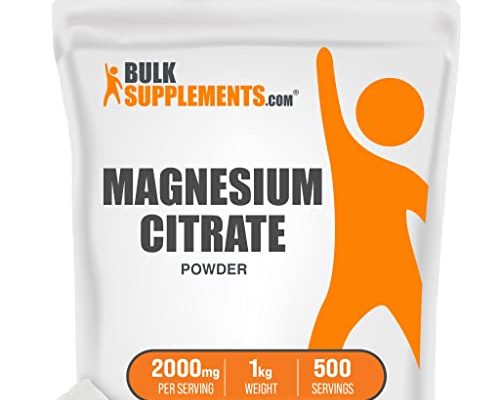 BulkSupplements.com Magnesium Citrate Powder - Magnesium Supplement - Magnesium Powder - Pure Magnesium Citrate - Magnesium Citrate Laxative - Magnesium for Women (1 Kilogram - 2.2 lbs)
