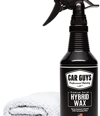 CAR GUYS Hybrid Wax - Advanced Car Wax - Long Lasting and Easy To Use - Safe on All Surfaces - 18 Oz Kit