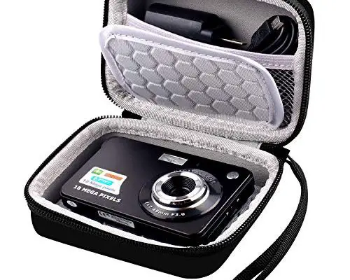 Carrying & Protective Case for Digital Camera, AbergBest 21 Mega Pixels 2.7" LCD Rechargeable HD/ Kodak Pixpro/ Canon PowerShot ELPH 180/190 / Sony DSCW800 / DSCW830 Cameras for Travel - Black