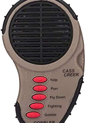 Cass Creek Spring Gobbler Handheld Electronic Game Call | 5 Turkey Calls in 1 | Authentic Animal Recordings | 200 Yard Sound Projection | Compact Design
