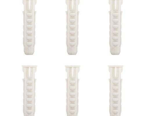 Concrete Wall Anchors for TV Wall Mount Installation Suitable for Concrete Wall or Brick Wall Installation Plastic Anchor Bolts 10X50mm White 6pcs MD5751 by Mounting Dream