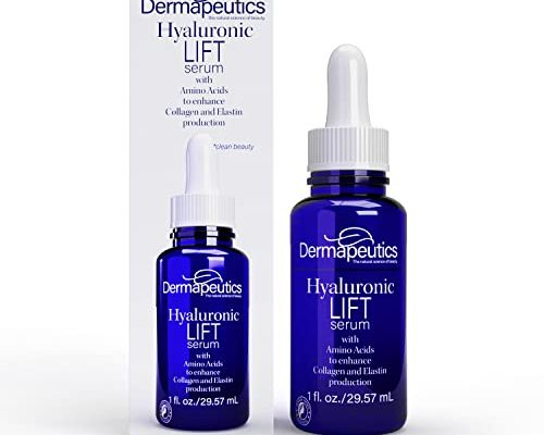 Dermapeutics Hyaluronic Acid Serum for Face, 1 oz | Ultra Hydrating | Anti Aging & Anti Wrinkle | Skin Firming & Plumping | Boosts Collagen & Elastin