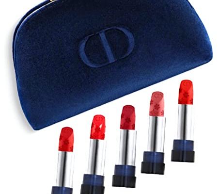 Dior Rouge Lipstick 999 Matte, 481, 988, 772, 458 Snowflakes Motif Limited Edition Gift Set