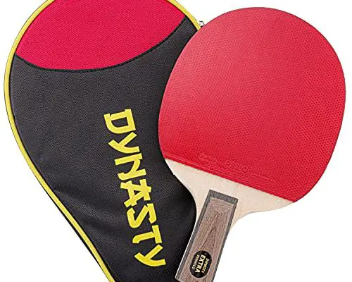 Dynasty Extra Penhold Table Tennis Racket & Case - ITTF Approved Palio Rubbers - Chinese Style Ping Pong Paddle