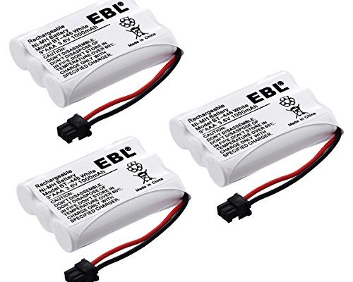 EBL BT-446 Rechargeable Cordless Phone Replacement Batteries for BT-446, BT-1005 BT1005, 3.6V 1000mAh NiMH (Pack of 3)