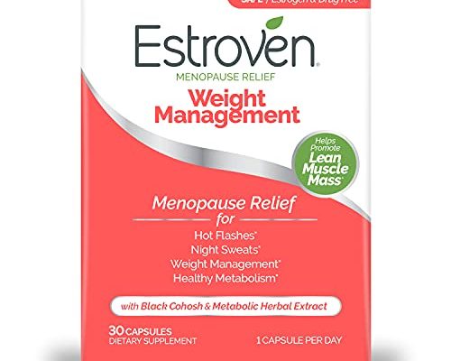 Estroven Weight Management for Menopause Relief, Helps Reduce Hot Flashes and Night Sweats, Helps Manage Weight, 30 Count