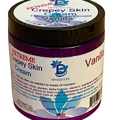 Extreme Crepey Skin Body & Face Cream With Hyaluronic Acid, Alpha Hydroxy and More , by Diva Stuff (Vanilla)