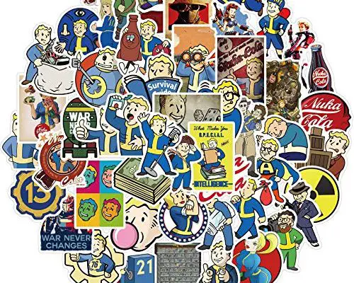 Fallout Stickers for Laptop and Water Bottle, Cool Game Vinyl Decal for Teens,Girl Phone,Bike,Skateboard,Travel Case,Computer (Fallout)