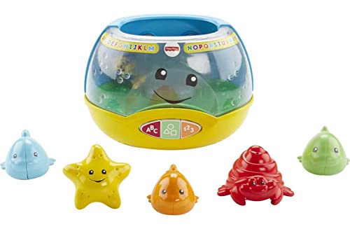 Fisher-Price Laugh & Learn Magical Lights Fishbowl, interactive baby toy with educational songs for infants and toddlers ages 6 months to 3 years