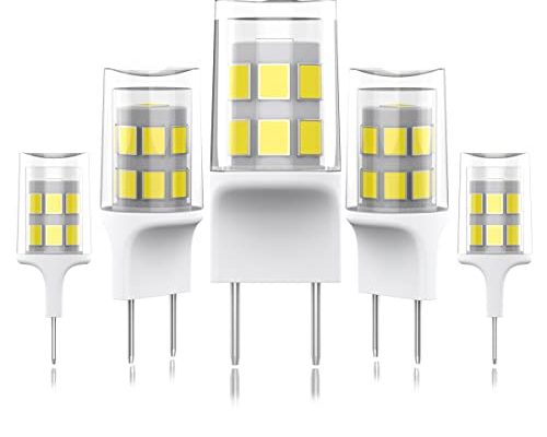 G8 LED Light Bulb 2.5 Watts Daylight White - G8 Base Bi-pin Xenon JCD Type LED 120V 20W Halogen Replacement Bulb for Under Counter Kitchen Lighting, Under-Cabinet Light.Pack of 5 (Daylight White)