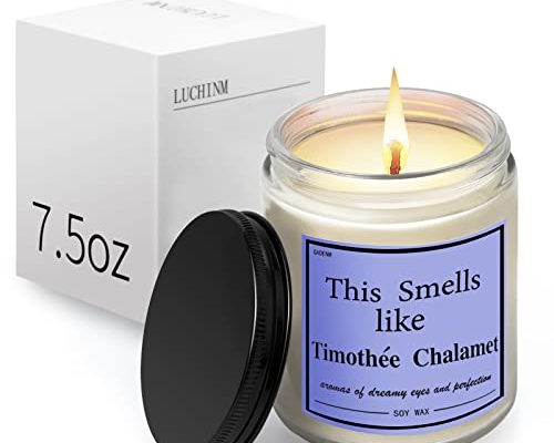 GADENM Lavender Scented Candles, Timothee Chalamet Merch, This Smells Like Timothee Chalamet Candle, Funny Gifts for Christmas, Birthday