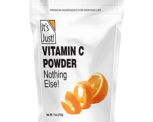 It's Just - Vitamin C Powder, 100% Pure Ascorbic Acid, Food Grade, Immune Support, Homemade Cosmetics (11oz)