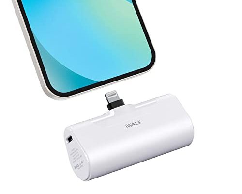 iWALK Small Portable Charger 4500mAh Ultra-Compact Power Bank Cute Battery Pack Compatible with iPhone 14/14 Pro Max/13/13 Pro Max/12/12 Pro Max/11 Pro/XS Max/XR/X/8/7/6/Plus Airpods and More,White