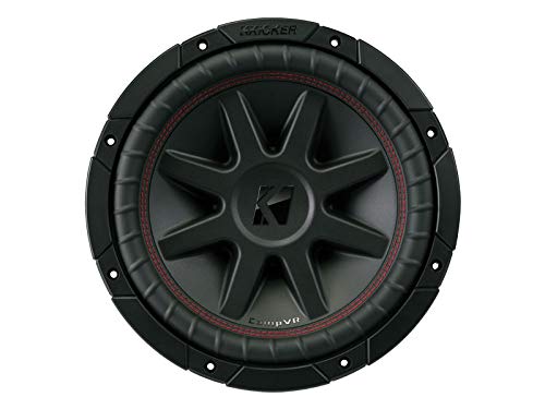 KICKER 43CVR102 CompVR 10 Inch 700 Watts 2 Ohm Dual Voice Coil Car Audio Subwoofer with Polypropylene Cone and 360 Degree Back Bracing