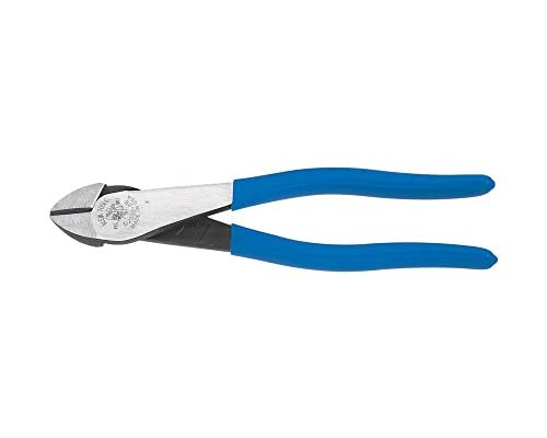 Klein Tools D2000-28 Pliers, Diagonal Cutting Pliers with Angled Head are Heavy-Duty to Cut ACSR, Screws, Nails, Most Hardened Wire, 8-Inch