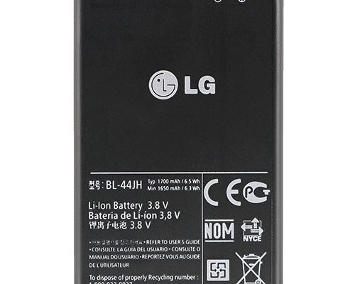 LG BL-44JH 1700mAh Original OEM Battery for the LG Motion 4G MS770/Optimus L7/P700/P750/Splendor/Venice - Non-Retail Packaging - Black