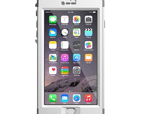 LifeProof NÜÜD iPhone 6 PLUS ONLY Waterproof Case (5.5" Version) - Retail Packaging - AVALANCHE (BRIGHT WHITE/COOL GREY)