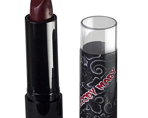 Lipstick By Bloody Mary - Professional Hollywood Makeup Quality -Creamy & Long Lasting – Fashionable Eccentric Gothic Style - Ideal For Halloween - Unique Color & Rich Pigment (Blood Red)