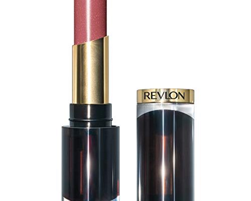Lipstick by Revlon, Super Lustrous Glass Shine Lipstick, High Shine Lipcolor with Moisturizing Creamy Formula, Infused with Hyaluronic Acid, Aloe and Rose Quartz, 003 Glossed Up Rose, 0.15 Oz