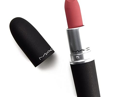 M.A.C. Powder Kiss Lipstick - 930 Brickthrough (Warm dusty rose), 0.1 Ounce
