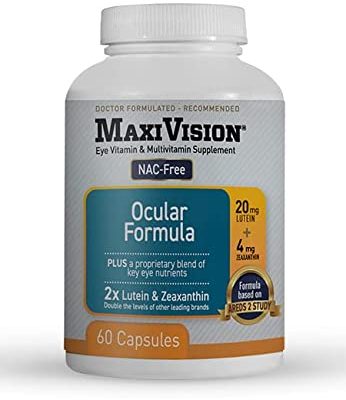MaxiVision® Ocular Formula - NAC Free - 1 Bottle (60 Capsules)