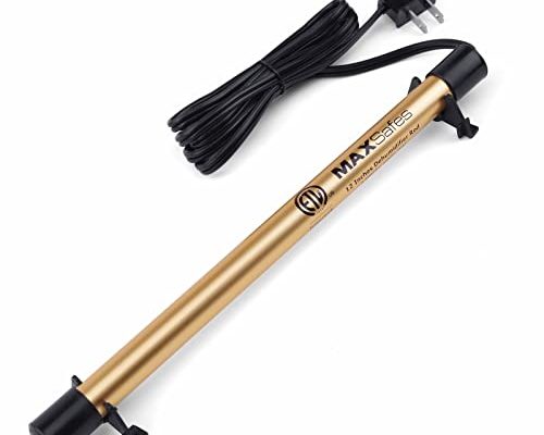 MAXSafes Gun Safe Dehumidifier Rod, Dry Golden Rod - Easy Installation Plug-in Electric Dehumidifier Eliminates Moisture for Gun Safes & Cabinets, ETL Approved, 12in