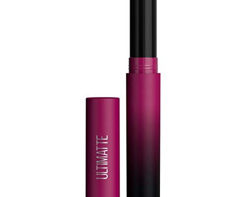 Maybelline Color Sensational Ultimatte Matte Lipstick, Non-Drying, Intense Color Pigment, More Berry, Warm Berry Purple, 0.06 oz