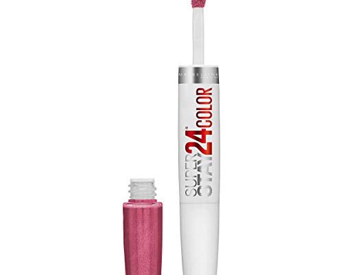 Maybelline Super Stay 24, 2-Step Liquid Lipstick, Long Lasting Highly Pigmented Color with Moisturizing Balm, Blush On, Pink, 1 oz