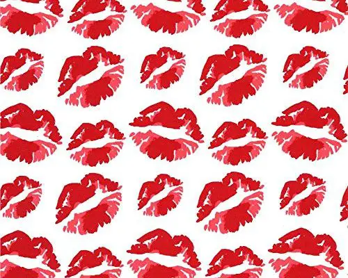 Michael Miller American Dream House Glam Girls Pout Lipstick, Fabric by the Yard