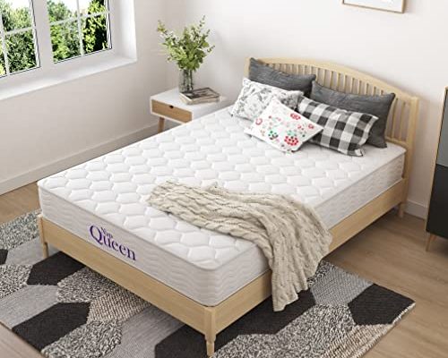 NapQueen 8 Inch Innerspring Twin Size Medium Firm Memory Foam Mattress, Bed in a Box