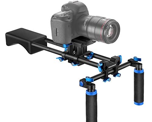Neewer Camera Shoulder Rig, Video Film Making System Kit for DSLR Camera and Camcorder with Soft Rubber Shoulder Pad and Dual Hand Grips, Compatible with Canon/Nikon/Sony/Pentax/Fujifilm/Panasonic