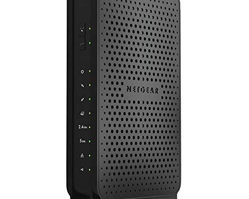 Netgear C3700-100NAR C3700-NAR DOCSIS 3.0 WiFi Cable Modem Router with N600 8x4 Download speeds for Xfinity from Comcast, Spectrum, Cox, Cablevision (Renewed)