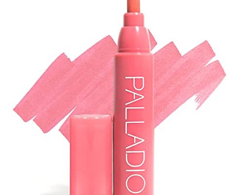 Palladio Lip Stain, Hydrating and Waterproof Formula, Matte Color Look, Long-lasting All Day Wear Lip Color, Smudge Proof Natural Finish, Precise Chisel Tip Marker, Pinky