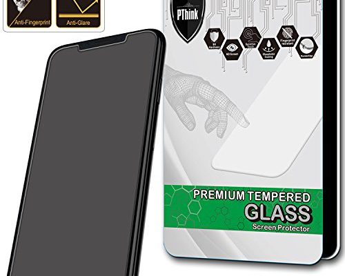 PThink Matte Anti-Glare Tempered Glass Screen Protector for iPhone X/XS 5.8with Anti-Fingerprint/Bubble Free/Easy Install