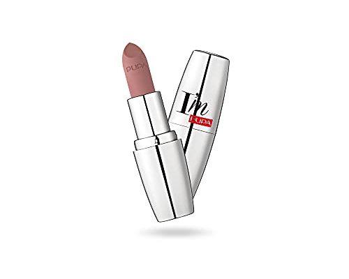 PUPA Milano I Am Matt Pure Colour Lipstick - Dresses Lips In Full, Deep Color - Matte, Velvety And Extremely Sensory Feel - Glides On Without Weighing Lips Down - 010 Delicate Nude - 0.123 OZ