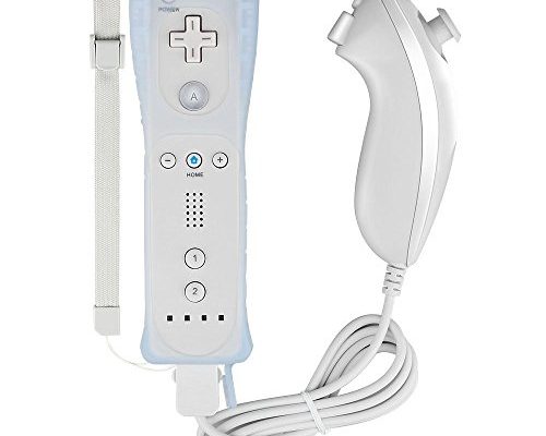 Remote Controller for Wii Nintendo,Yudeg Wii Remote and Nunchuck Controllers with Silicon Case for Wii and Wii U（not Motion Plus）