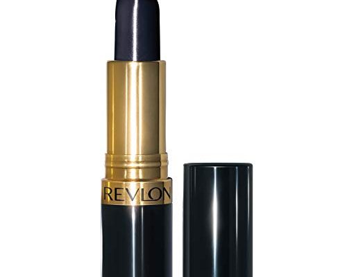 REVLON Super Lustrous Lipstick, High Impact Lipcolor with Moisturizing Creamy Formula, Infused with Vitamin E and Avocado Oil in Blue/Black, Midnight Mystery (043)