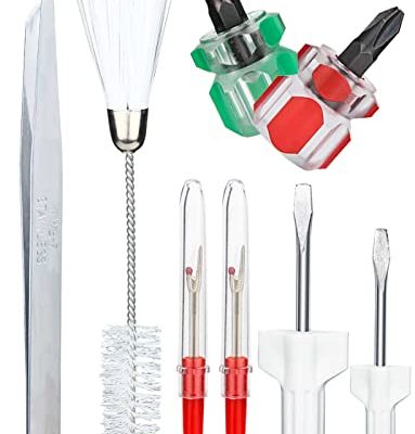 Sewing Machine Cleaning Kit, Mellbree 8pcs Repair Machine Sewing Tools Includes Tweezer Double Headed Lint Brush Different Size Screwdrivers and Seam Rippers to Boost Machine Sewing Performance