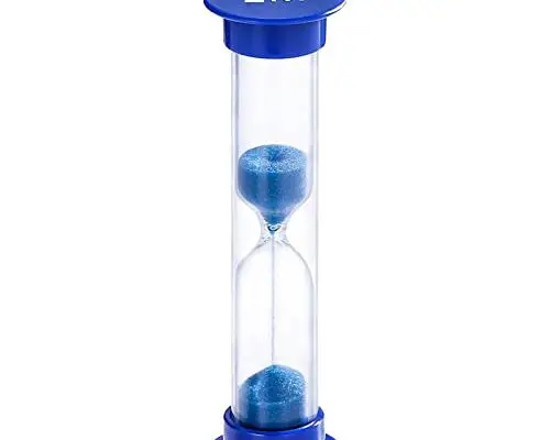 SuLiao 2 Minute Sand Timer for Kids, Colorful Hourglass Sand Clock 2 Minute, Small Sand Watch 2 min, Plastic Hour Glass Sandglass for Kids, Games, Classroom, Toothbrush Timer (Blue Sand)