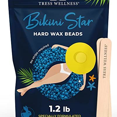 Tress Wellness 1.2lb Bikini hard wax beads for Brazilian waxing - For sensitive skin - Formulated for coarse hair