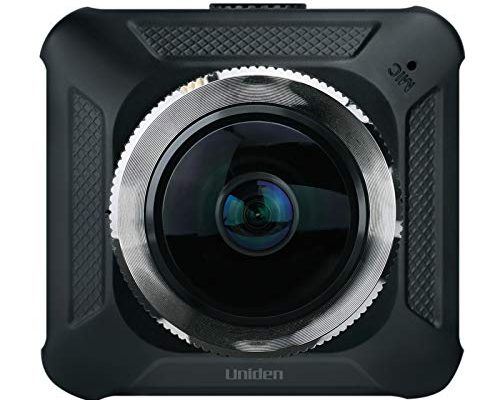 Uniden DC720 Dual Camera Lens Virtual 720° Automotive Dashcam Video Recorder, G-sensor with Collision Detection and Parking mode Automatically Starts Recording