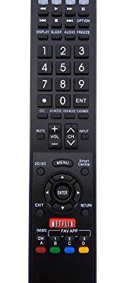 Universal Remote for Sharp TV LC-60EQ10U LC60LE660U LC-60LE660U LC60TQ15 LC-70LE660U LC-70SQ15U LC-70UQ17U