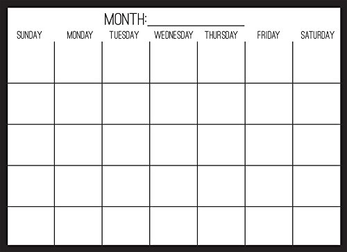 WallPops WPE2801 on Clear Monthly Calendar, Black
